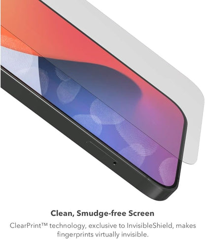 ZAGG InvisibleShield Glass Elite Plus Screen Protector - Made for iPhone 12 Pro Max - Case Friendly Screen - Impact & Scratch Protection, clear (200106657)