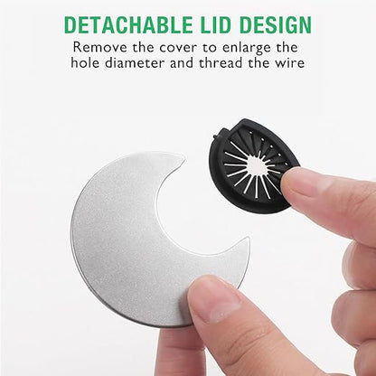 2 Pcs Desk Grommet 2" / 50 mm, Desk Cord Hole Cover, Cable Grommet ABS Plastic, Desk Hole Grommet for Home & Office Pc, Detachable Cable Cord Organizer-Silver Sand