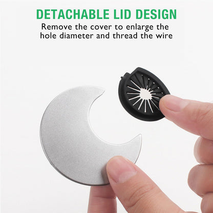 EASYEAH 10 Pcs Desk Grommet 2-3/8" / 60 mm, Desk Cord Hole Cover, Cable Grommet ABS Plastic, Desk Hole Grommet for Home & Office Pc, Detachable Cable Cord Organizer-Silver Sand