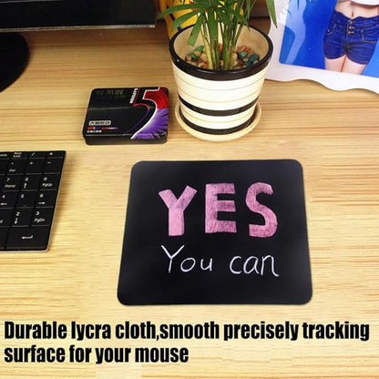 Mouse Pad, Gaming Mouse Pad, Non-Slip Rubber Base Mouse Mat with Designs for Laptop, Computer & Office, 9.5 x 7.9 x 0.12 inches (Yes You Can)