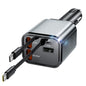 84W Retractable Car Charger,Car Phone Charger USB C Fast Charge for iPhone