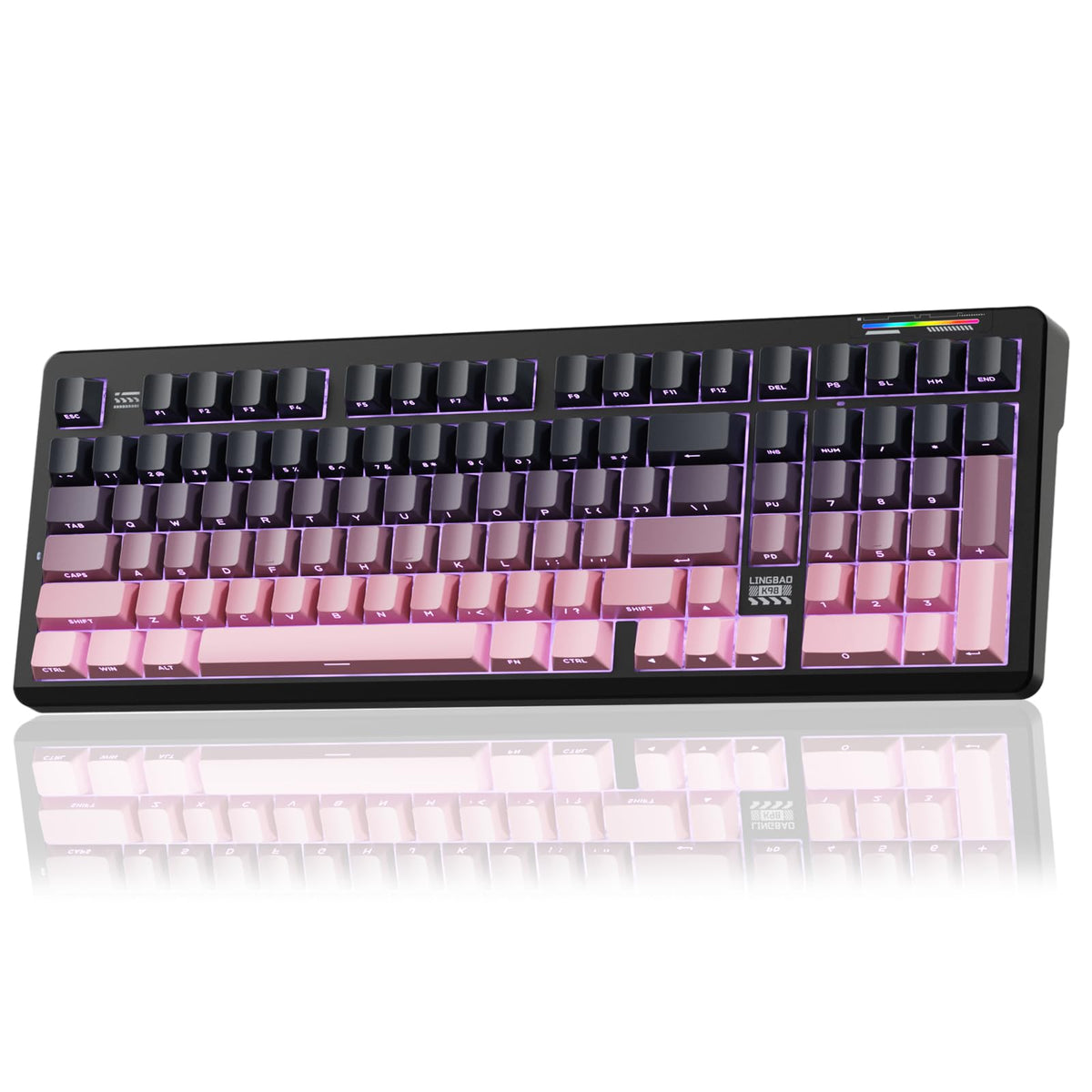 LINGBAO K98 Wireless Mechanical Gaming Keyboard, Tri-Mode Gasket Hot Swap