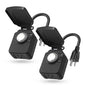 BN-LINK 24-Hour Mechanical Outdoor Light Timer, Waterproof, Heavy Duty, 15A 1/2HP, 1 Grounded Timer Outlet for Home and Garden,ETL Listed,2 Pack
