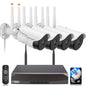 WEILAILIFE 【Dual Antenna Enhanced】 5MP Outdoor Wireless Security Camera System, Wireless DVR System, WiFi Video Surveillance, Home Security Cameras