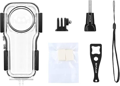 PULUZ 40m/131ft Dive Case for Insta360 One RS 1-Inch 360 Edition - Underwater Waterproof Housing Cover with PC Shell - Essential Camera Accessories