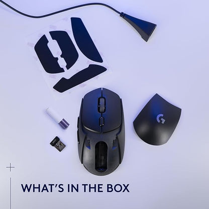 Logitech G309 Lightspeed Wireless Gaming Mouse, Lightweight, LIGHTFORCE Hybrid Switches, Hero 25K Sensor, 86g & 300+ hr Battery Life with AA Battery, 6 Programmable Buttons, PC & Mac - Black
