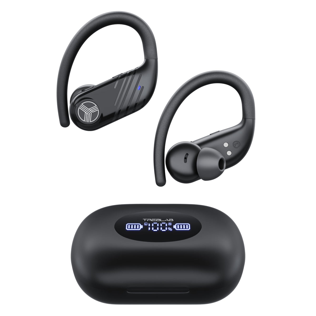 TREBLAB X3-Pro Earbuds Wireless Bluetooth, Earhook IPX5 11H Powerbank