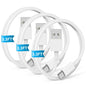 JERMASAL 3-Pack Blue [3.3FT+3.3FT+6FT] USB A to USB C Cable, Compatible with iPhone 15/16, iPad, Samsung, MacBook, PS5 and More, Fast Charging, Carplay Cable