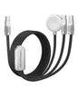 chubbycable 3 in 1 Silicone USB C Cable for Apple Watch, Orange, 4.1FT