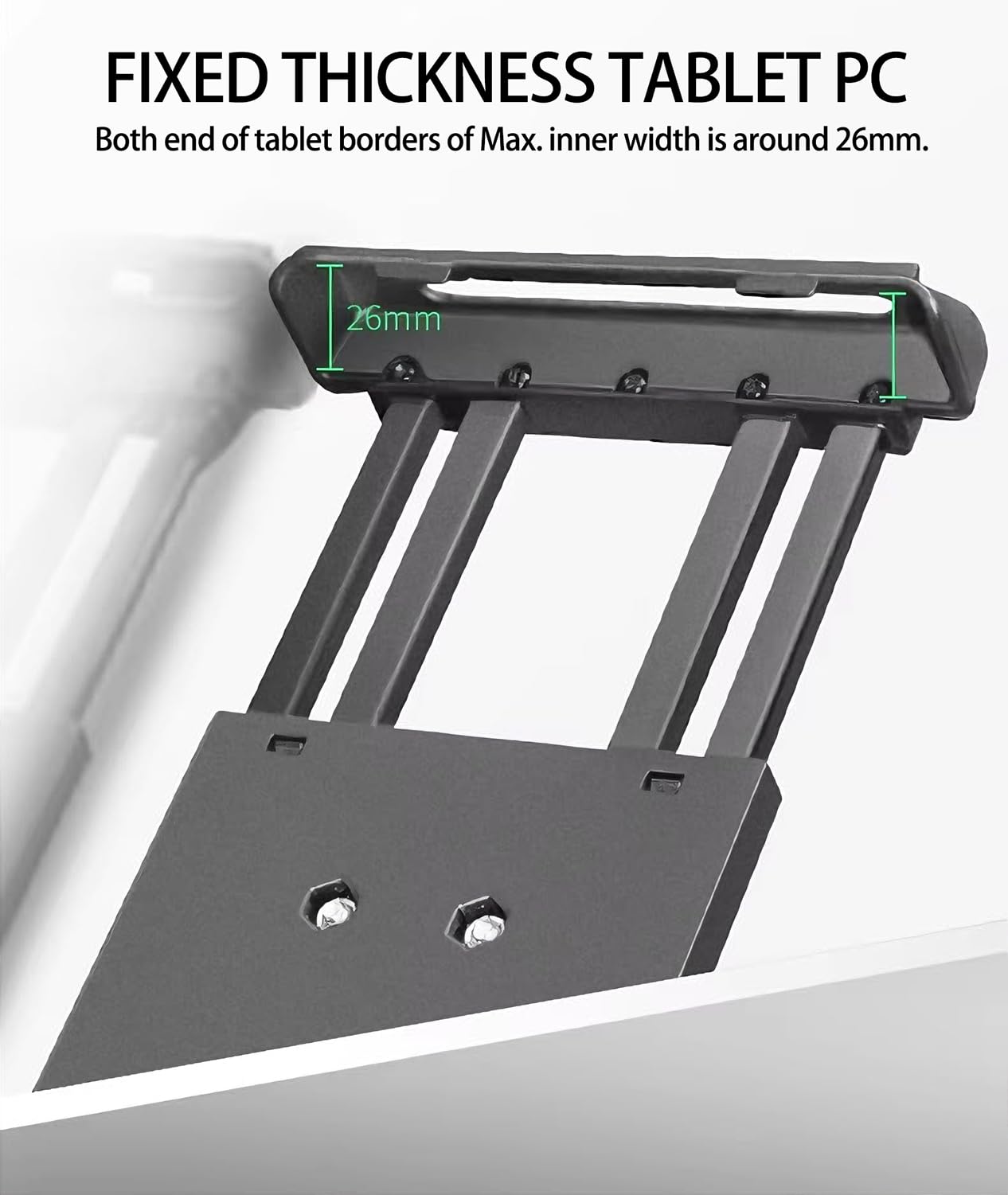Strg Industrial Tablet Mount for 7.0" - 8.7" iPads/Tablets, Heavy Duty Tablet Mount Compatible with RAM Mount 1" and 1.5" Round Ball Mounts (Not Included Ball Mount)
