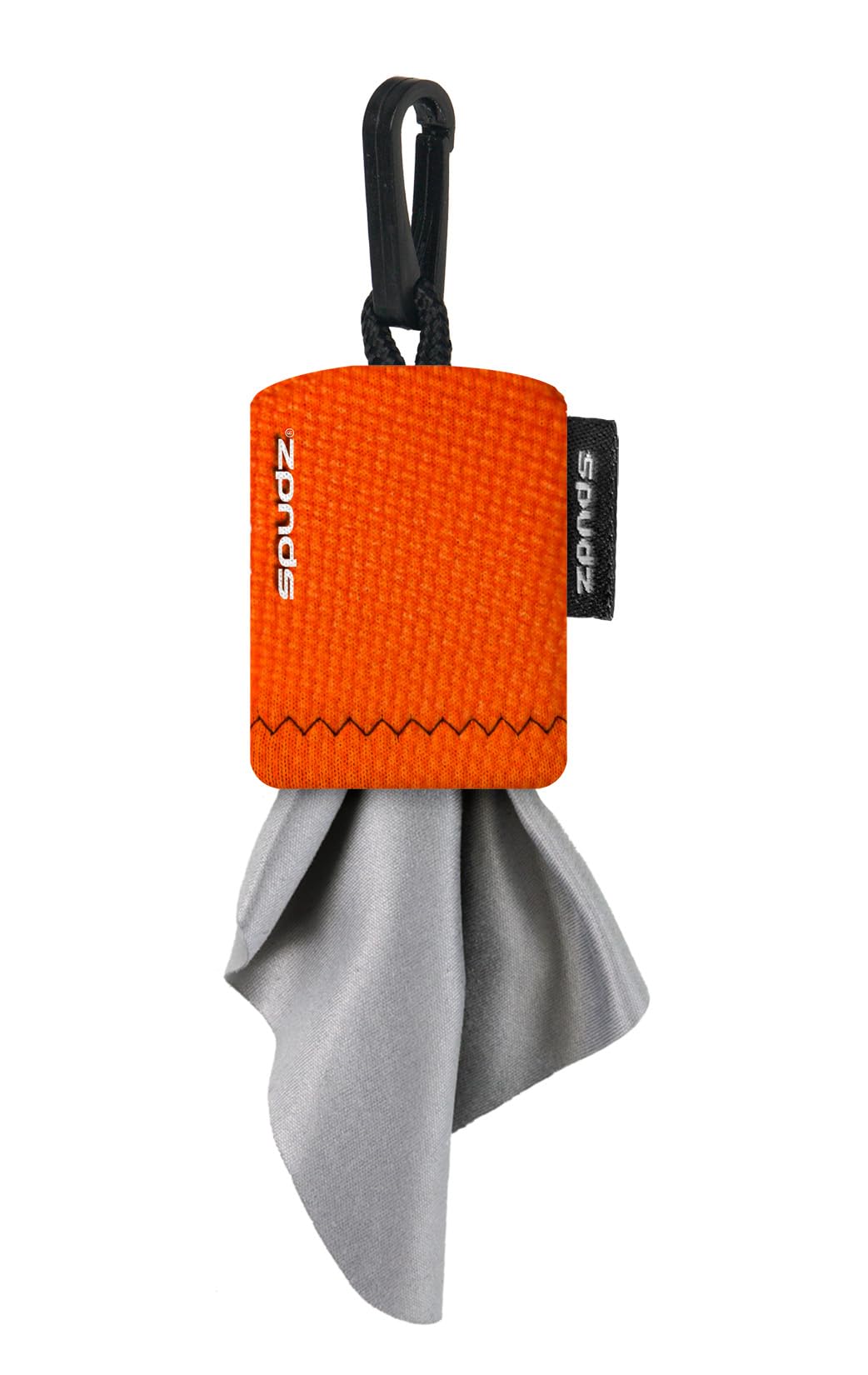 SPUDZ Classic Microfiber Lens Cleaner – Clip-On Pouch, Washable – for Binoculars, Scopes, Glasses, Screens | Classic | Fish Assort, 6 x 6 Inch