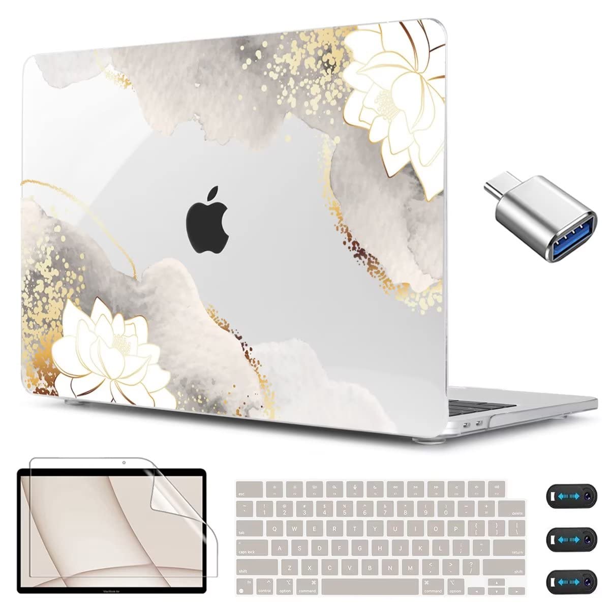 CISSOOK Compatible with MacBook Air 13.6 inch Case M2 M3 M4 M5 Ocean