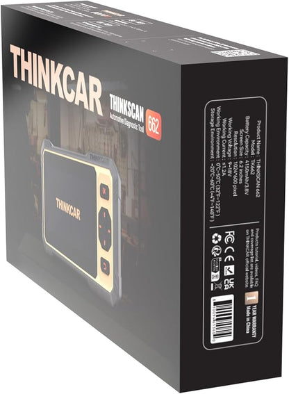 THINKCAR THINKSCAN 662 OBD2 Scanner,Car Diagnostic Tool with Bidirectional Active Test,Car Scanner Engine ABS SRS Transmission,Scanner for Car with 12 Reset,CAN FD & FCA SGW,Lifetime Free Update