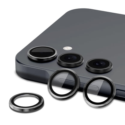 Avocase for Samsung Galaxy A16 Camera Lens Protector, Individual Metal Ring Tempered Glass Lens Cover, [Strong Adsorption] Scratch Resistant Ultra-Thin HD Clear Lens Cover, 1 Set-Black