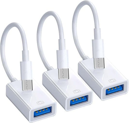 POHFP USB C to USB Adapter, Type-C OTG Cable, 3Pack