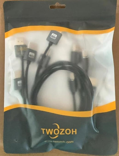 Twozoh Slim 4K HDMI Cable 1.6FT 5 Pack, Ultra Thin & Flexible Skinny HDMI to HDMI 2.0 Cord Support 4K/60HZ 18gbps Laptop, Monitor, PS5, PS4, Xbox One, Fire TV