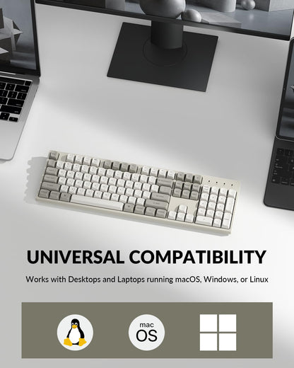 Keychron C2 Pro Wired Mechanical Keyboard with 8K Hz Polling Rate, Full Size Custom RGB Backlit Hot-Swappable, Non-Shine Through PBT Keycaps Compatible with Mac Windows Linux