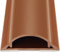 Cord Hider Floor 34in (2X L17in), Large Capacity Floor Cord Cover, Hard PVC Wire Cover, Cable Management Floor, Brown, Cord Cavity - 1.1"(W) x 0.4"(H)