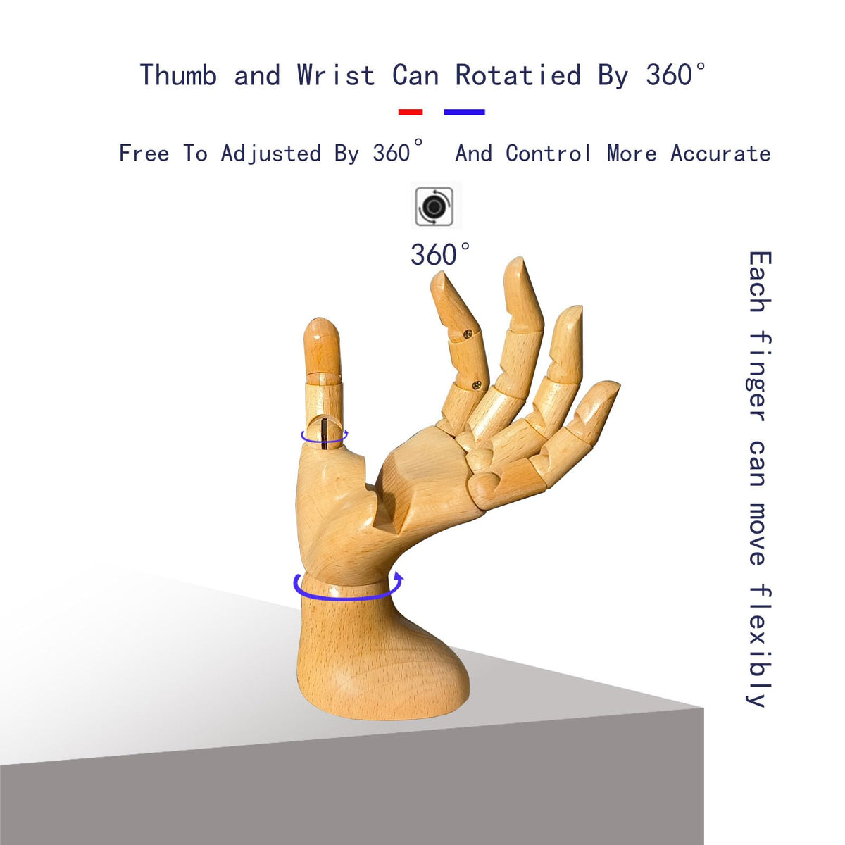Mannequin,Mannequin Hand,Hand Model,Hand Mannequin for Nails,Drawing Mannequin,Wooden Hand,Wooden Mannequin,Wood Hand,Hand Model for Drawing,Female Hand of Right.
