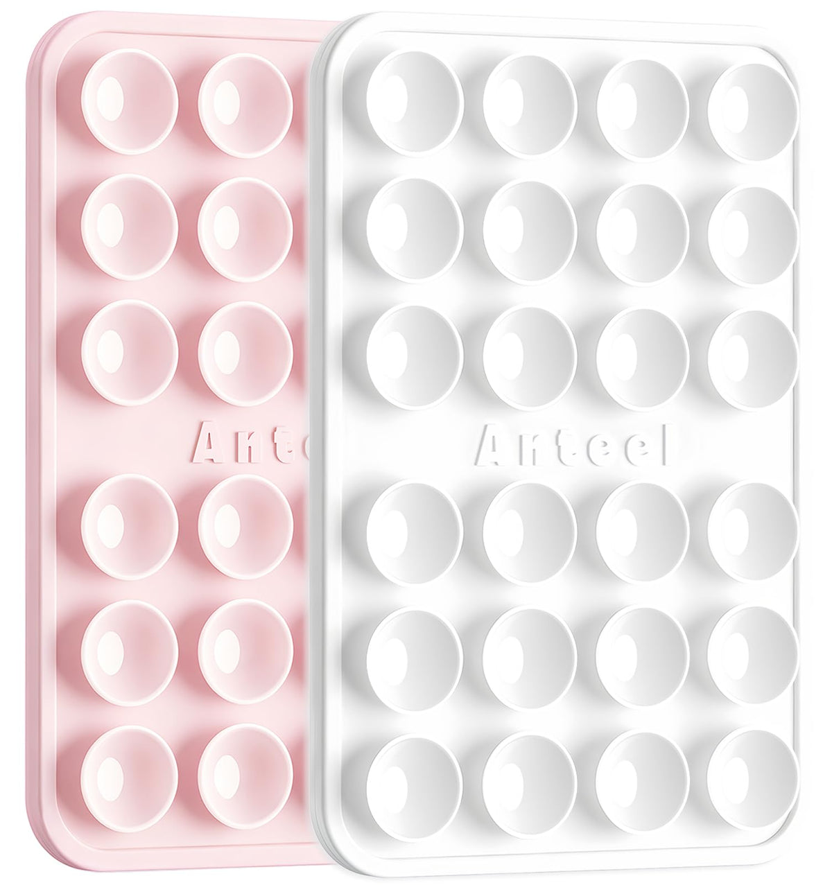 PKYAA Anteel Max - Silicone Suction Phone Case Adhesive Mount, Upgraded Super Strong Grip, Durable, Easy to Use, Hands-Free Sticky Phone Holder for Selfies, Tiktok Videos, 2.56"x3.94" (Translucent)