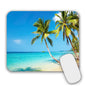 Mouse Pad, Gaming Mouse Pad, Non-Slip Rubber Base Mouse Mat with Designs for Laptop, Computer & Office, 9.5 x 7.9 x 0.12 inches (Coconut Trees on The Beach)