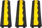 CXRCY Cable Ramp 3 Pack 2 Channel 11000lbs axle Capacity Floor Cord Cable Protector, Rubber Speed Bumps Hose Protector Ramps for Wire/Hose/Pipe Hider Driveway &Outdoor 40x10x2 inch(L x W x H)