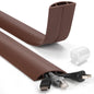 LZEOY 4ft Cord Cover for Wires on Floor, Grey Extension Cable Management, Hide Electrical Hider Protector, Cable Cavity: 0.78" W x 0.32" H