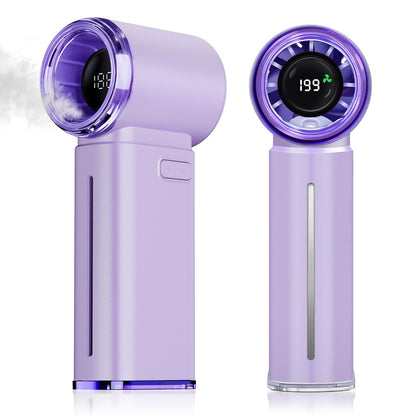 GOSALISU Small Handheld Fan Portable Hand Held Fan, Purple