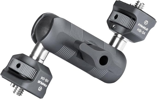 FANAUE Mini Articulating Arm Mount Camera Accessories Compatible with 1/4"-20 to 1/4"-20 Connectors (with Locating Pins) Aluminum-Built Arm Offers Flexibility Connectors