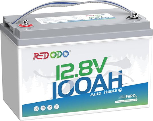Redodo 12V 100Ah LiFePO4 Battery with Self-Heating, Built-in 100A BMS, Supports Low Temperature Charging(-4℉) Group 31 Lithium Battery, 4000+ Deep Cycles, Perfect for RV, Solar, Off-Grid in Cold Areas