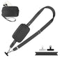 YFWE Clip and Go Strap for Phone with Wallet Crossbody, Adjustable Phone Lanyard with Detachable RFID Wristlet Wallet, Phone Strap with Phone Tabs for All Phones, Black Checkered (M)