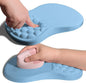 Ergonomic Joint Wrist Support Mouse Pad with Memory Foam Cushion Massage Bump, Carpal Tunnel Pain Relief Mousepad Slope Design for Wrist Rest, 11.8x7.9 in, LightSkyBlue