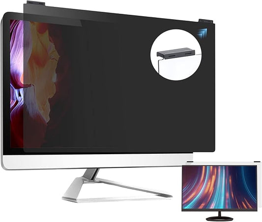 Verponity Computer Privacy Screen Filter 24 Inch, 9H Hardness Hanging Computer Screen Privacy Shield Compatible with 23.6,23.8 inch for 16:9 Widescreen Monitor, Eye Protection and Blue Light Blocks