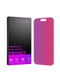 PDDKISS Compatible for iPhone 15 Pro Max Privacy Screen Protector Tempered Glass 6.7 Inch, Pink Gradient Anti Spy Anti Blue Light HD Easy Installation