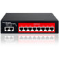 STEAMEMO 5 Port PoE+ Switch | Easy Smart Managed Ethernet Switch | Support VLAN, QoS | 52W Total PoE Budget | Fanless Metal | Plug & Play (Desktop/Wall Mount)