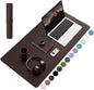 YSAGi Non-Slip Leather Desk Pad, Waterproof Laptop Computer Desk Keyboard Mat, Table Protector Blotter Mat, Large Mouse Pad for Office/Work/Home/Decor(Dark Brown, 31.5" x 15.7")