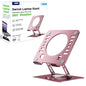 Uncaged Ergonomics Swivel Laptop Stand for Desk, Adjustable Computer iPad Stand for Desk w/ 360 Rotation, Portable Laptop Holder for Home Office Ergonomic Supplies (Rose Gold)