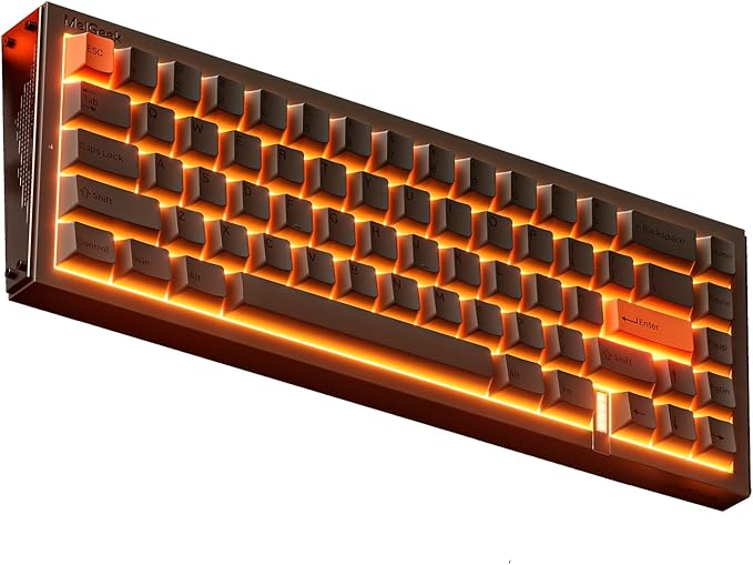 MelGeek REAL67 Wired Keyboard, Gaming Keyboard with RGB, Special Magnetic Switches, Rapid Trigger, Hot-Swappable, Snap Tap & Adjustable Actuation, Online HIVE Custom (Silicon-Gray)