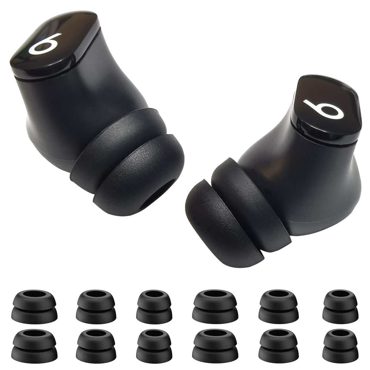 Double Flange Ear Tips for Beats Studio Buds, Anti-Slip Noise Isolating