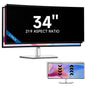 IPROKKO [2-Pack] 23.8 Inch Computer Privacy Screen Filter for 16:9 Widescreen Monitor, Removable 23.8in Anti Blue Light Glare Privacy Shield, Anti Spy Security Protector for Hp Dell Asus Acer Samsung