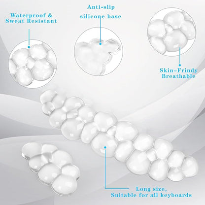 Gel Cloud Keyboard and Mouse Wrist Rest, Cute Wrist Support and Arm Support Keyboard Rest for Keyboard and Mouse Typing Pain Relief，Suitable for Office/Computer/Laptop/Gaming（White）
