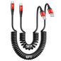 USB C Cable [3FT+6FT], 2Pack USB A to USB C 3A Fast Charging, Coiled Type C Charger Cord for Car USB-C Cable Compatible with iPhone 16/15/Plus/Pro/Samsung Galaxy A10e A20 A50 S20 Plus S10E Note 20-Red