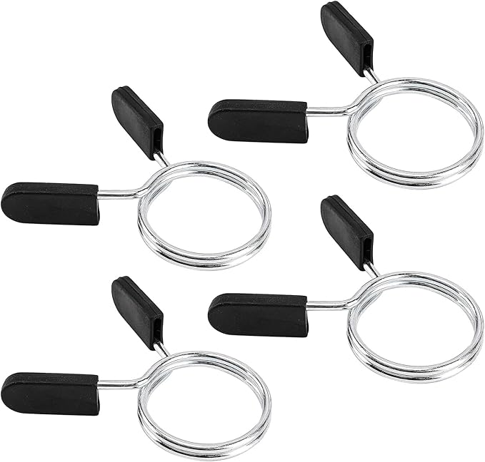 Barbell Clips Olympic Barbell Clamps Collars 2 Inches Weight Bars Lock Dumbbell Spring Clips Circlip Fitness Weightlifting Buckle 4 Pack