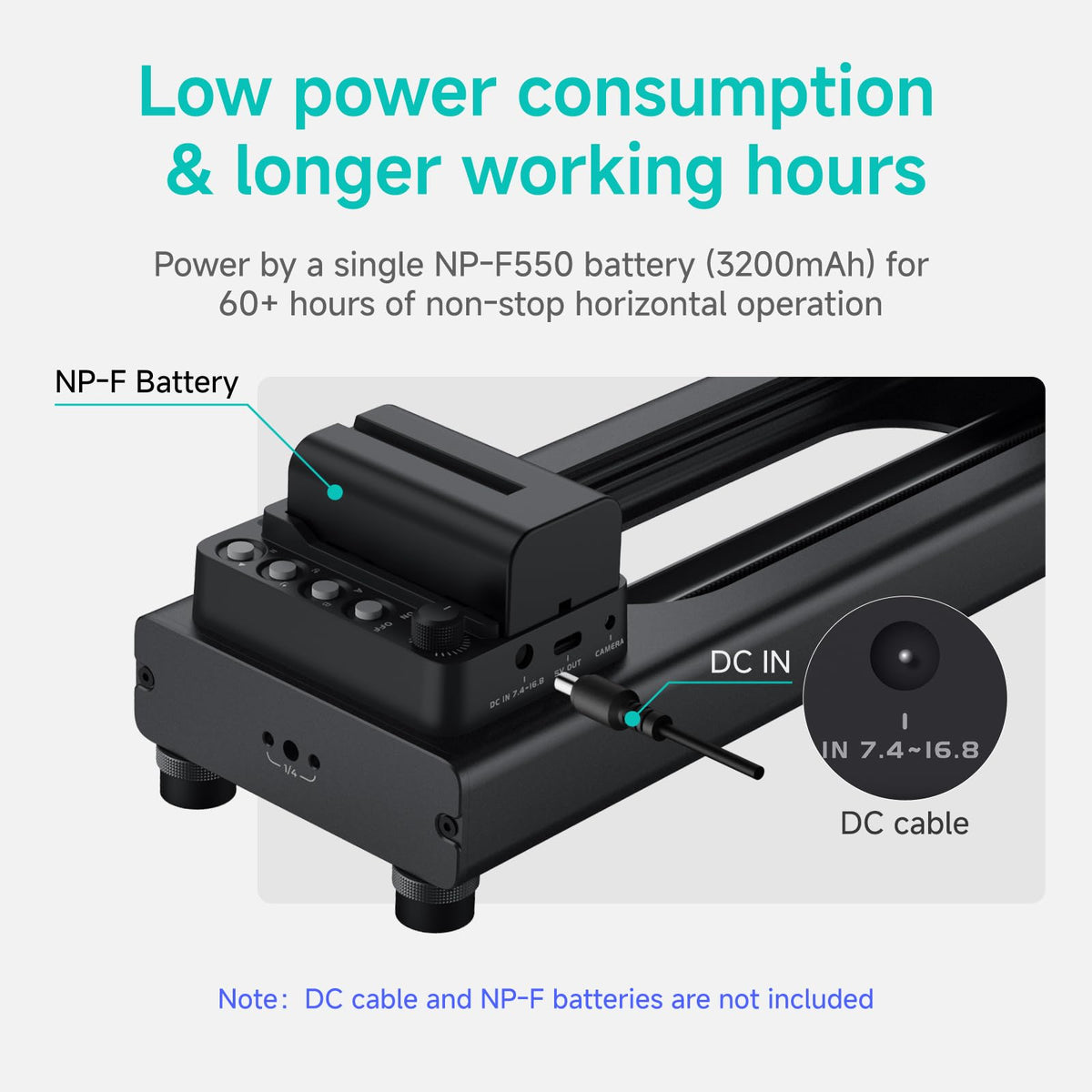 Accsoon Toprig Motorized Camera Slider, Wireless DSLR Video Slider with Button/APP Control, Time-Lapse/Loop Mode, Speed Knob, 120° Panoramic Shooting, Compatible with GoPro, Camera-24inch Video Slider