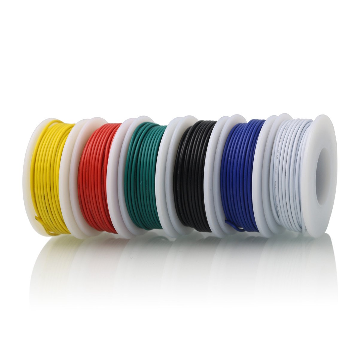 CBAZY Hook up Wire Kit (Stranded Wire Kit) 26 Gauge 6 Colors 32.8 feet Each Electrical Wire 26 AWG PVC Wire