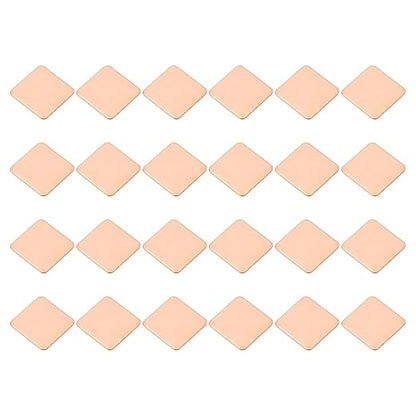 PATIKIL Copper Heatsink Pad Shims, 24 Pcs 15x15x0.6mm Copper Pad Shim IC Chipset GPU CPU Thermal Heatsink for Cooling Laptop Desktop Computer