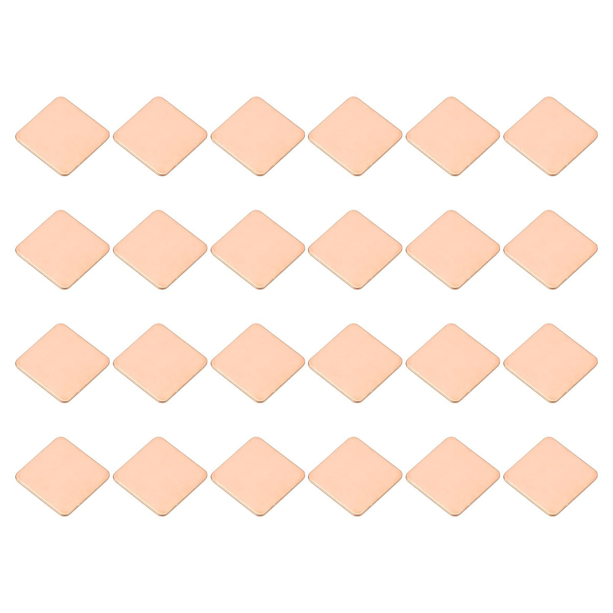 PATIKIL Copper Heatsink Pad Shims, 24 Pcs 15x15x1.5mm Copper Pad Shim IC Chipset GPU CPU Thermal Heatsink for Cooling Laptop Desktop Computer