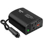 Bapdas 150W Car Power Inverter DC 12V to 110V AC Car Adapter for Plug Outlet with PD 25W &QC3.0 USB Ports Car Charger Adapter