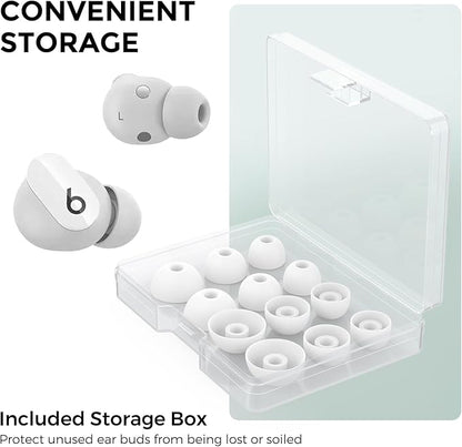 AhaStyle Ear Tips for Beats Studio Buds/Powerbeats Pro 2/Solo Buds/Fit Pro/Studio Buds+【Fit in The Charging Case】6 Pairs S/M/L Silicone Ear Covers Replacement Tips for Beats Wireless Bluetooth Earbuds