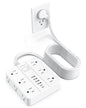 Flat Plug Power Strip, 5Ft Extension Cord with Multiple Outlets